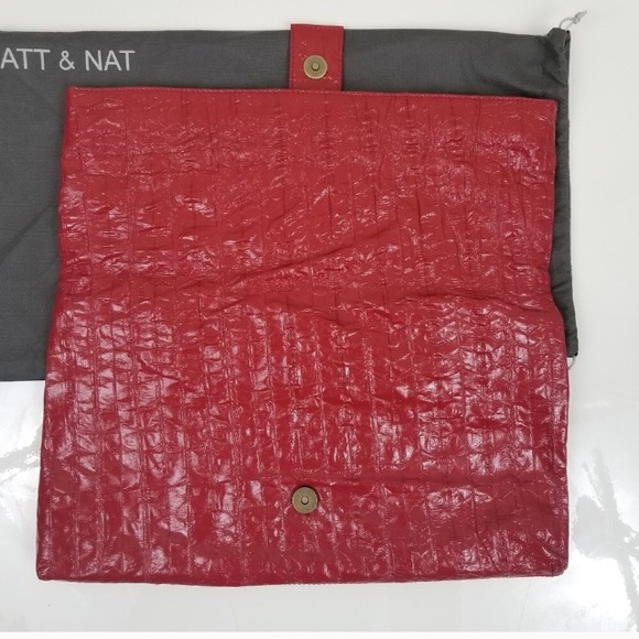 Matt & Nat clutch zipper details vegan leather - Picture 6 of 8